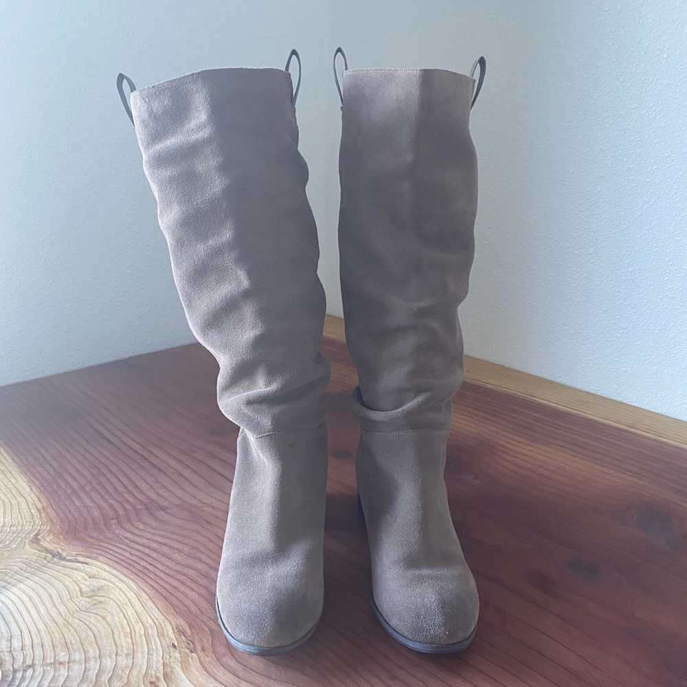 Nordstroms Brass Plum BP gen leather slouch boots